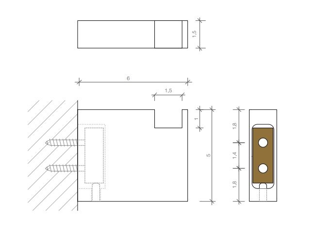 Крючок-вешалка для ванной Decor Walther Brick 05900 ФОТО