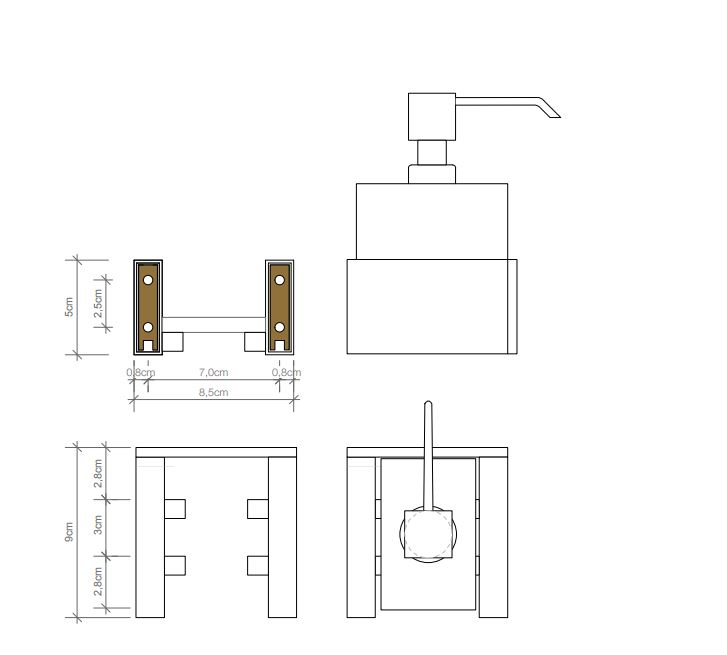 Диспенсер для жидкого мыла Decor Walther Brick 05909 ФОТО