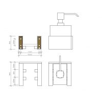 Диспенсер для жидкого мыла Decor Walther Brick 05909 схема 2