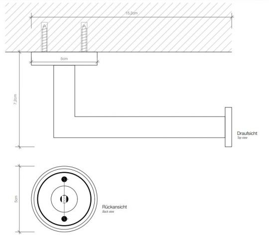 Держатель туалетной бумаги Decor Walther DW 06026 схема 2