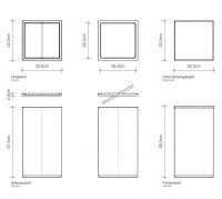 Квадратное мусорное ведро в ванную Decor Walther DW 06109 схема 2