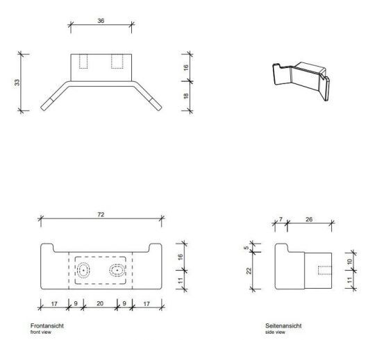 Крючок Decor Walther Century 06504 схема 2 Крючок Decor Walther Century 06504 схема 2