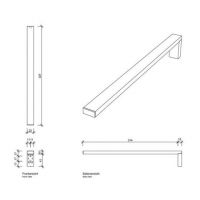 Держатель для полотенец Decor Walther Contract 06510 схема 2