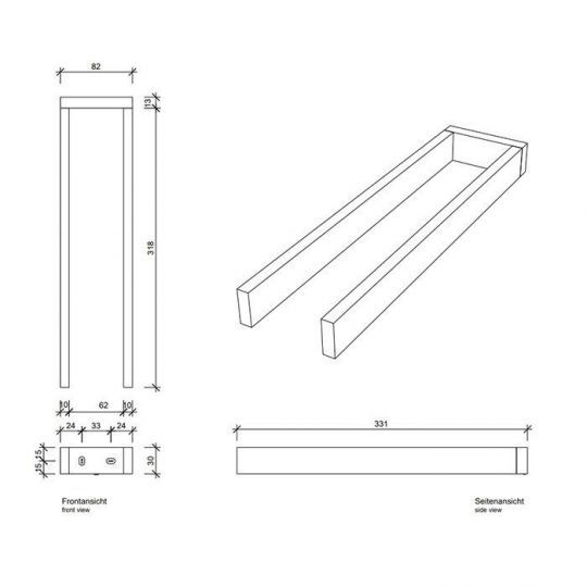 Держатель для полотенец Decor Walther Contract 06511 схема 2