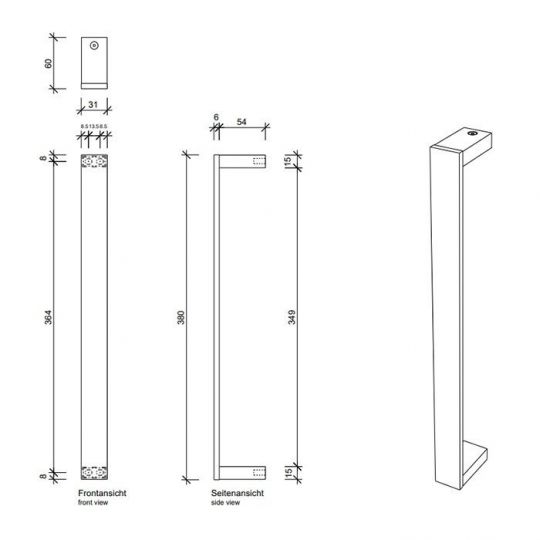 Держатель для полотенец Decor Walther Contract 06513 схема 2