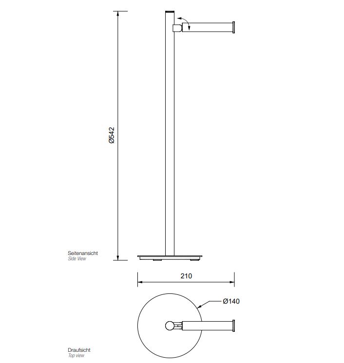 Держатель туалетной бумаги напольный Decor Walther DW 812400 ФОТО