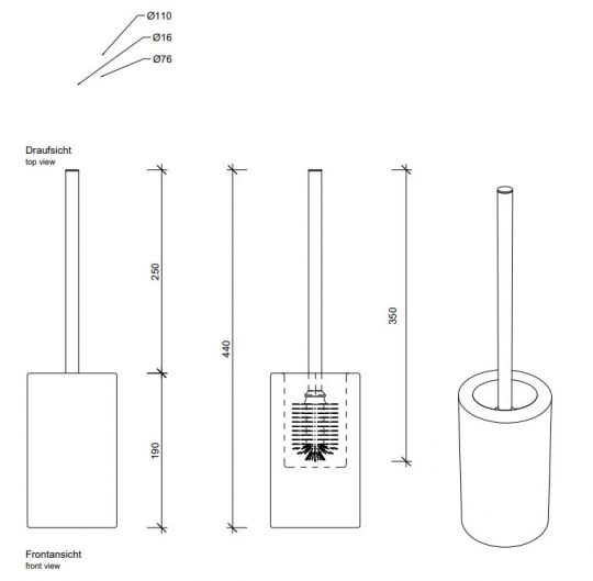 Гигиенический ёршик для унитаза Decor Walther DW 08260 схема 2