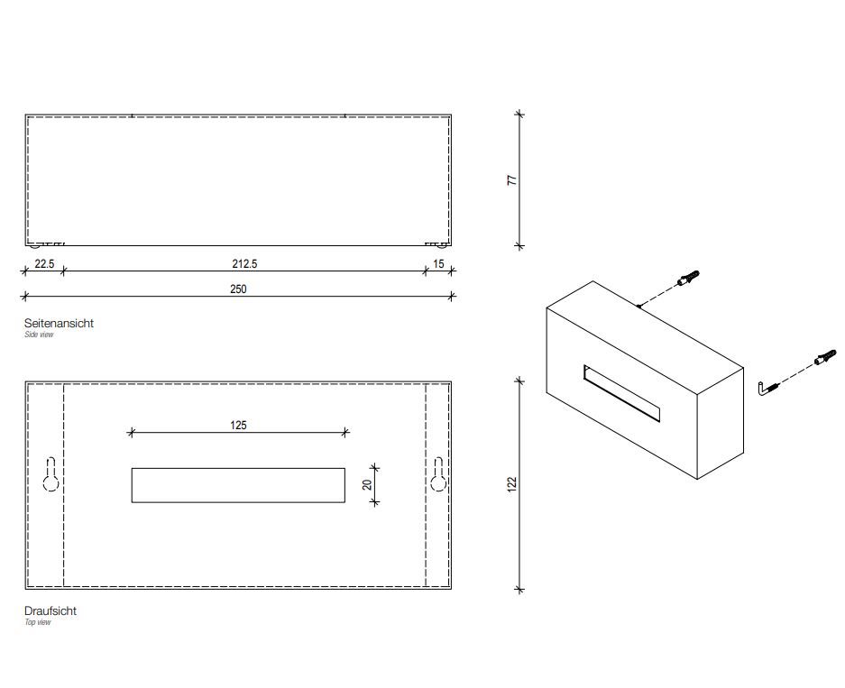 Диспенсер для салфеток Decor Walther Porzellan 08304 прямоугольный 12х25 ФОТО