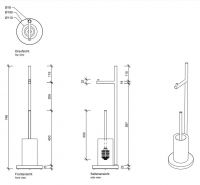 Гарнитур туалетный из ёршика и бумагодержателя Decor Walther DW 838400 схема 2