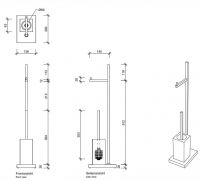 Стойка с ёршиком и держателем бумаги Decor Walther DW 08384 схема 2