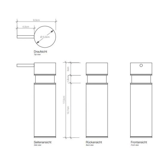 Диспенсер для жидкого мыла Decor Walther DW 08435 схема 2
