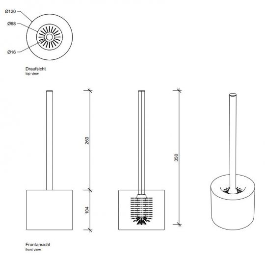 Туалетный ёршик Decor Walther DW 08445 схема 2