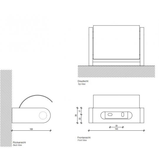 Держатель для туалетной бумаги Decor Walther DW цвет хром 08504 схема 2