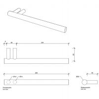 Держатель для полотенец Decor Walther Bar 08565 схема 2
