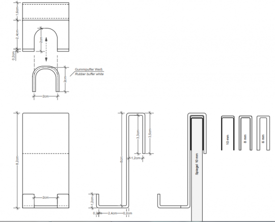 Крючок Decor Walther Universal 09020 схема 2