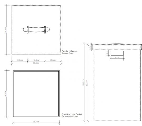 Корзина для белья Decor Walther Brownie цвет черный 09249 схема 2
