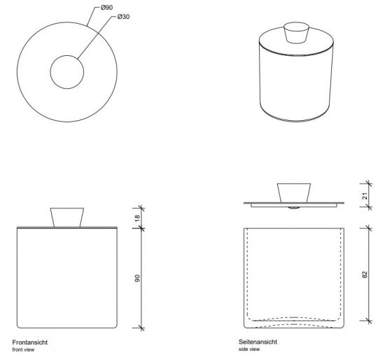 Универсальный контейнер для ванной комнаты Decor Walther Crack 09332 схема 2