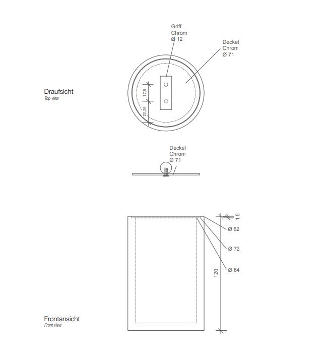 Универсальный контейнер для ванной комнаты Decor Walther Stone 09713 ФОТО