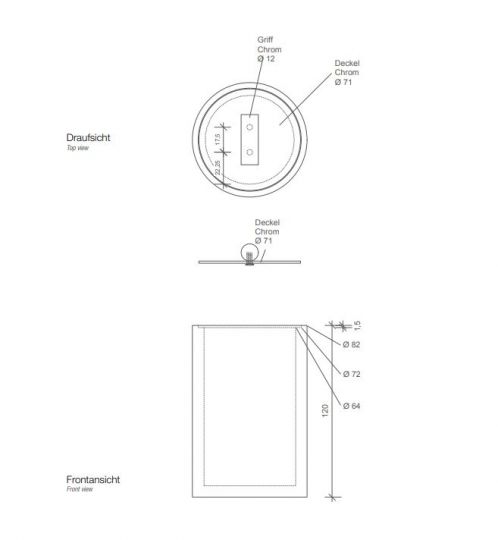 Универсальный контейнер для ванной комнаты Decor Walther Stone 09713 схема 2