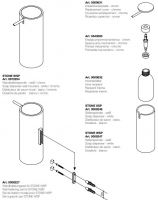 Диспенсер для жидкого мыла Decor Walther Stone подвесной 09722 схема 2