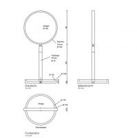 Косметическое зеркало настольное Decor Walther Stone 09724 схема 2