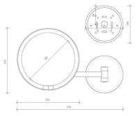 Косметическое зеркало Decor Walther Basic с настенным креплением 01258 схема 2