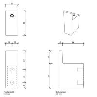 Крючок Decor Walther Century настенный 06503 схема 2 Крючок Decor Walther Century настенный 06503 схема 2