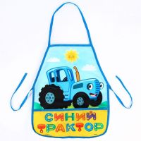 Фартук детский «Синий трактор», р-р. 490?395 мм