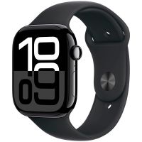 Умные часы Apple Watch Series 10 46mm Jet Black Aluminum Case with Black Sport Band M/L (MWWQ3)