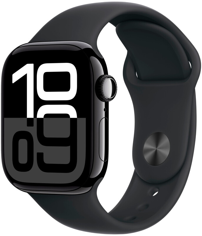 Умные часы Apple Watch Series 10 42mm Jet Black Aluminium Case with Black Sport Band S/M (MWWE3)
