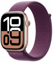 Умные часы Apple Watch Series 10 46mm Rose Gold Aluminum Case with Plum Sport Loop (MWWV3LW/A)