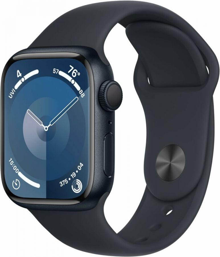Умные часы Apple Watch Series 9 41mm Midnight Aluminum Case with Midnight Sport Band S/M (MR8W3LL/A)