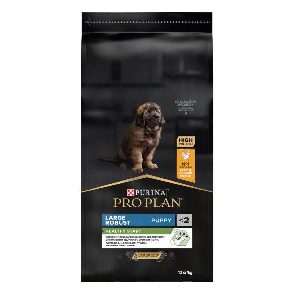 Сухой корм для щенков крупных пород Pro Plan Large Puppy Robust с мощным телосложением с курицей