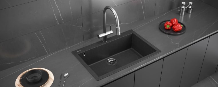 Мойка кухонная Kuchenstern OBEN 80 a-Granit 20520 76х50 см ФОТО