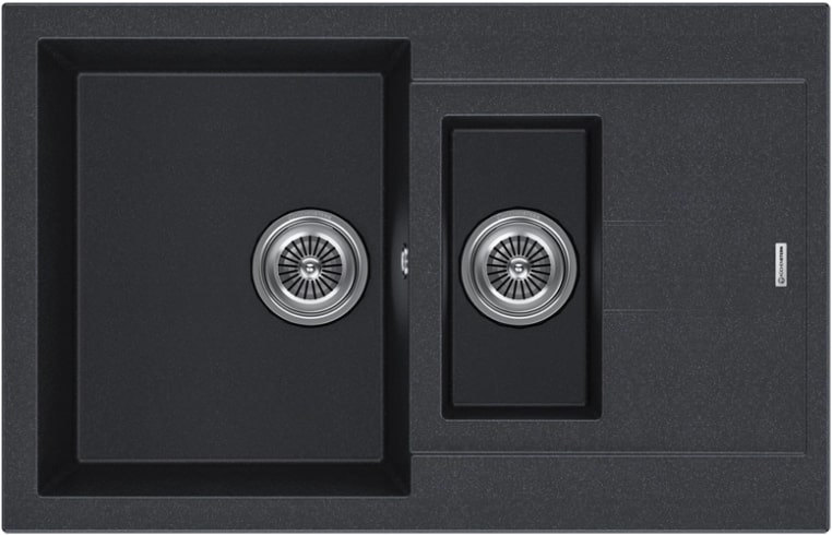 Мойка кухонная Kuchenstern PLAT 60-2 a-Granit 20720 78х50 см ФОТО