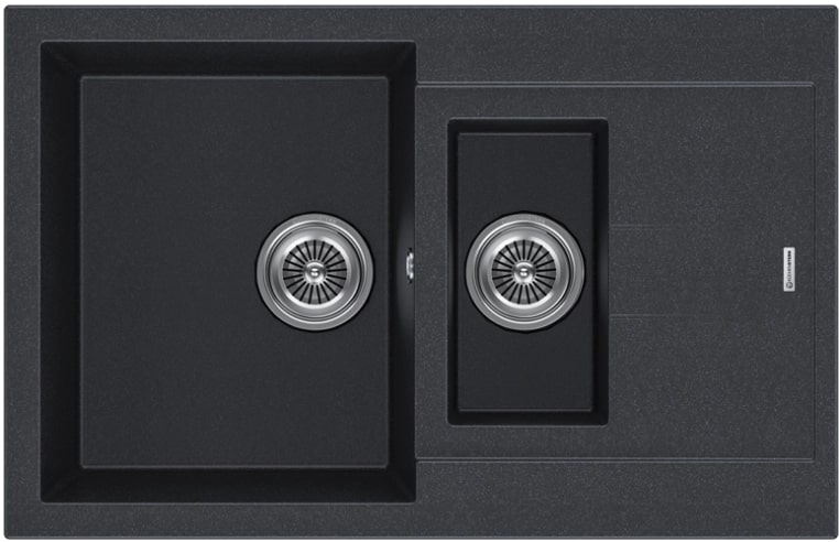 Мойка кухонная Kuchenstern PLAT 60-2 a-Granit 20720 78х50 см ФОТО