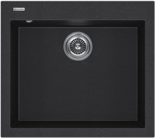 Мойка кухонная Kuchenstern OBEN 60 a-Granit 20420 56х50 см схема 1