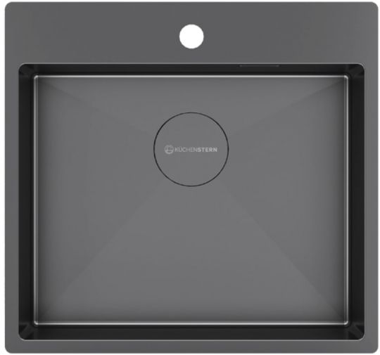 Мойка кухонная Kuchenstern WERK 60 AISI 304/R10 50750 54х51 см схема 1