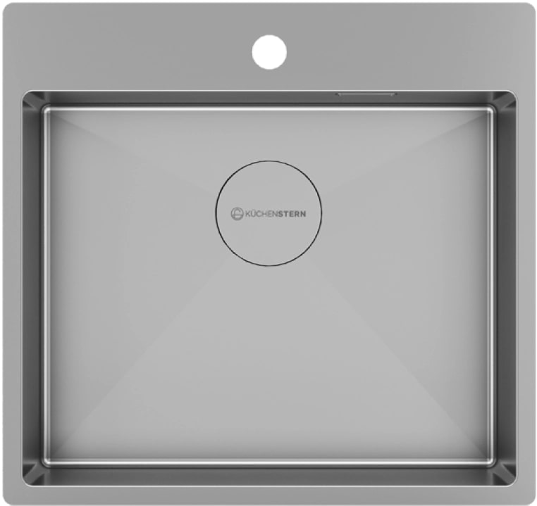 Мойка кухонная Kuchenstern WERK 60 AISI 304/R10 50750 54х51 см ФОТО