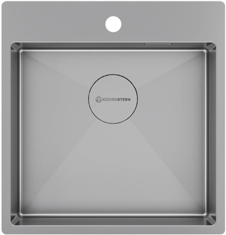 Мойка кухонная Kuchenstern WERK 50 AISI 304/R10 50650 49х51 см ФОТО