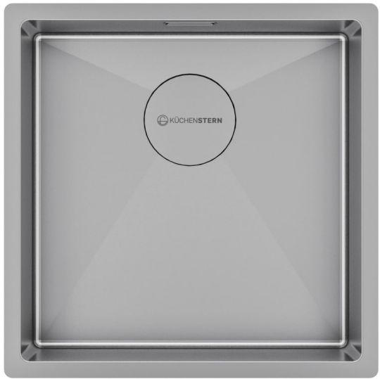 Мойка кухонная Kuchenstern KRAFT 45 AISI 304/R10 50050 44х44 см схема 2