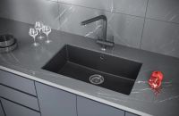 Мойка кухонная Kuchenstern UNDER 80 Ku-Granit 10310 73х46 см схема 3