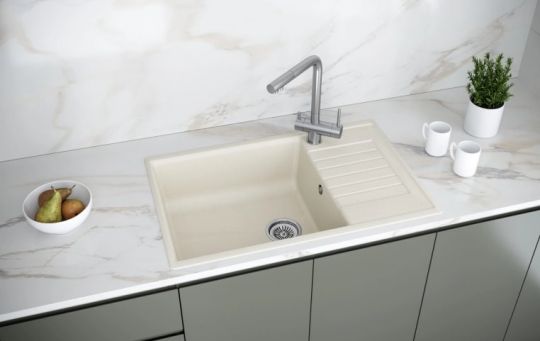 Мойка кухонная Kuchenstern FLUG 60  Ku-Granit 10910 78х50 см схема 2