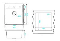 Мойка кухонная Kuchenstern TOP 45 Ku-Granit 10410 46,5х50,5 см схема 8 Мойка кухонная Kuchenstern TOP 45 Ku-Granit 10410 46,5х50,5 см схема 8