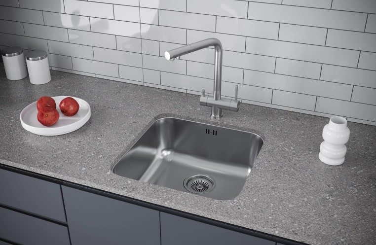 Мойка кухонная Kuchenstern RUND 45 AISI 304/R65 650SS60 44,5х44,5 см ФОТО