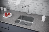 Мойка кухонная Kuchenstern RUND 45 AISI 304/R65 650SS60 44,5х44,5 см схема 2 Мойка кухонная Kuchenstern RUND 45 AISI 304/R65 650SS60 44,5х44,5 см схема 2