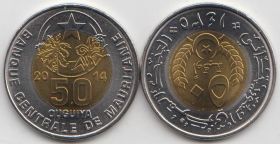 Мавритания 50 угий 2014 год UNC