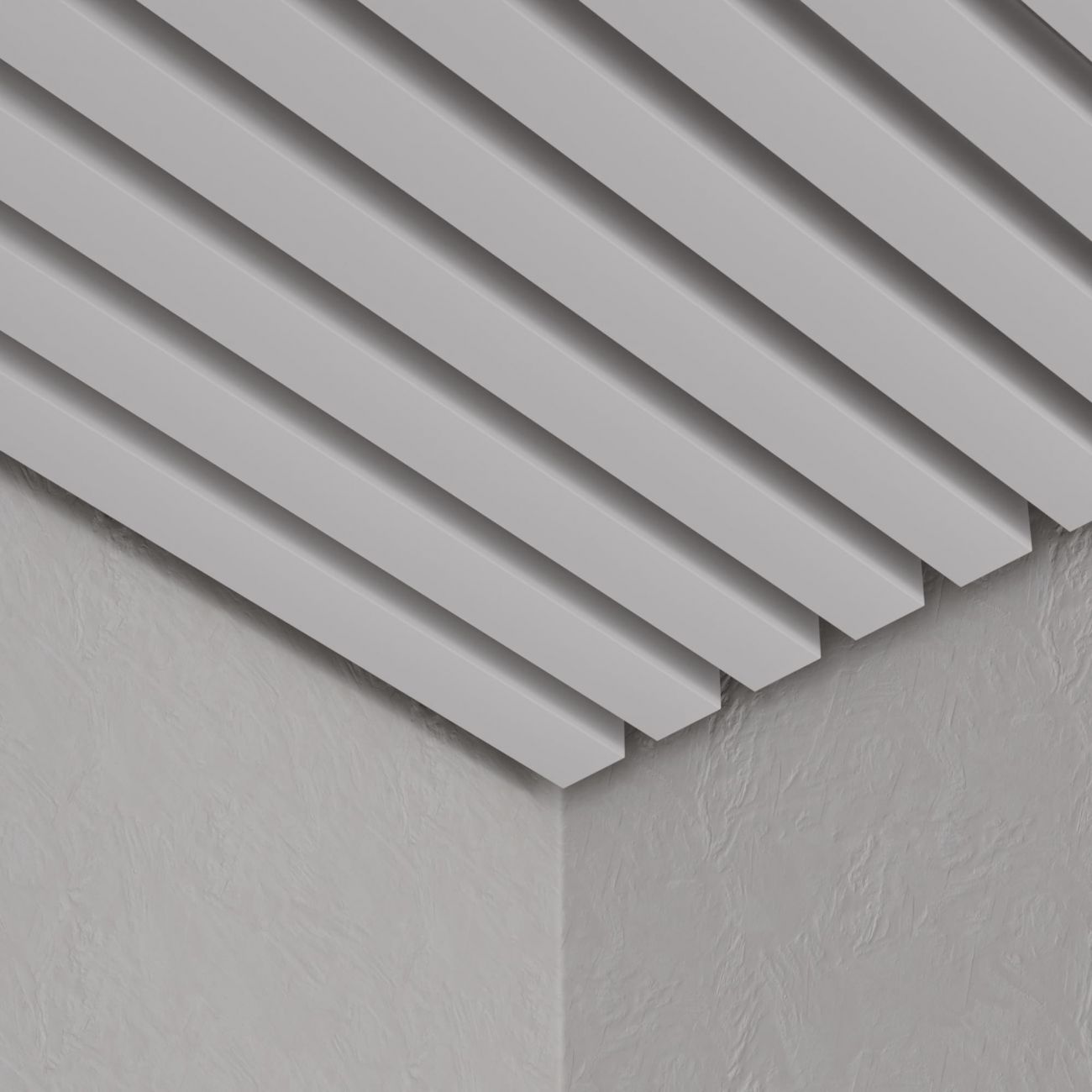 Кубообразный реечный потолок Кубота 40/50 белый матовый