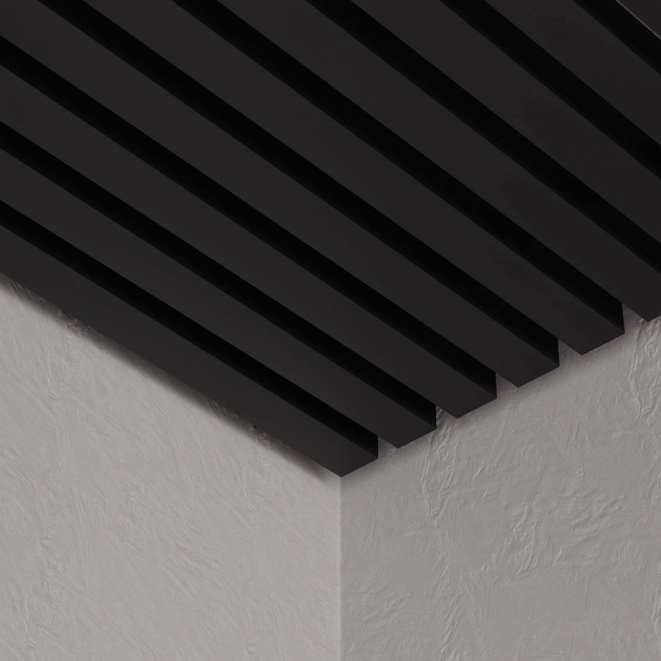 Кубообразный реечный потолок Кубота 35/40 черный