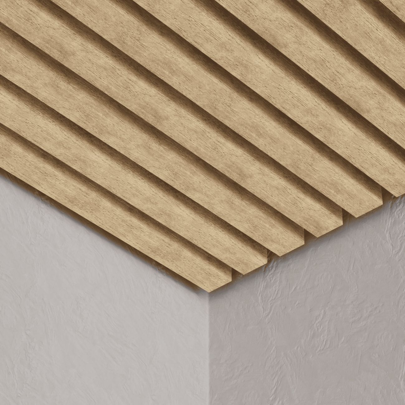 Кубообразный реечный потолок Кубота 85/60 светлое дерево